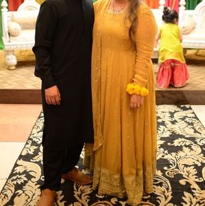 Dyot Pk Mustard Anarkali